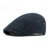 Unisex Reversible Cotton Flat Cap Japanese Style Dual Wear Ivy Cap Retro British Beret Sun Protection Cabbie Hat Duckbill Cap