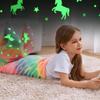 Blanket Wear Resistant Friendly To Skin Luminous Design Mermaid Blanket Breathable Plush Flannel Fleece Glowing Dark Blanket