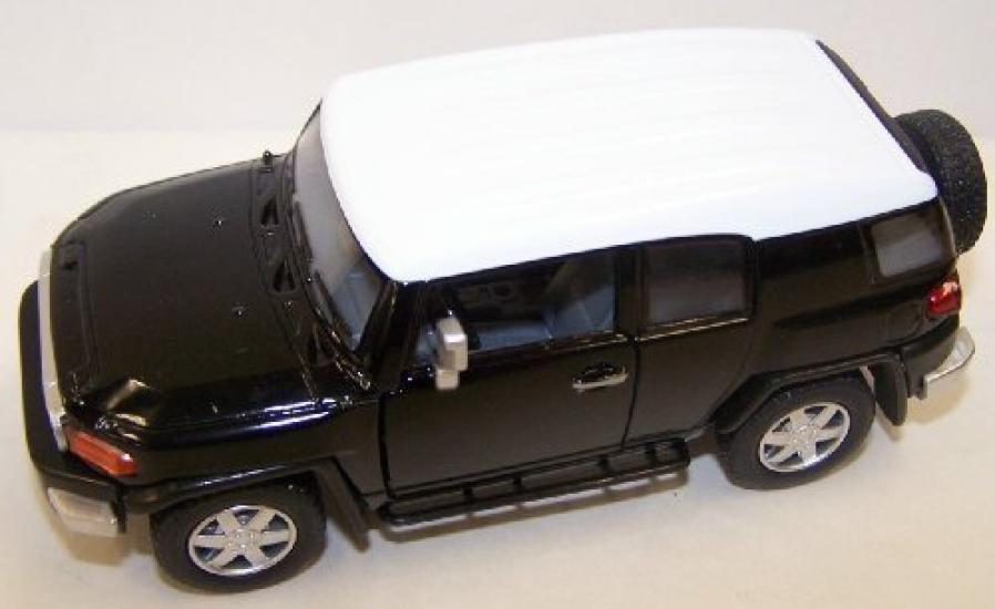Kinsmart scale diecast Toyota FJ Cruiser in Black replica miniature car model and doll 1/36 model, car, airplane