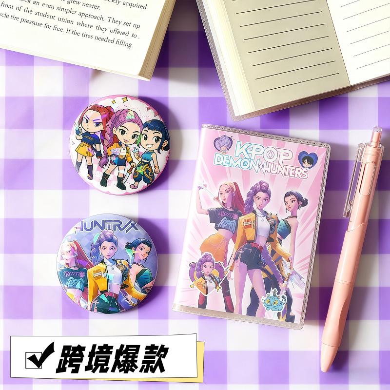 K-pop Stationery Set Elementary Students Practical Learning Supplies Educational Rewards Gift Accessories demon hunters for Entertaining Play Safe