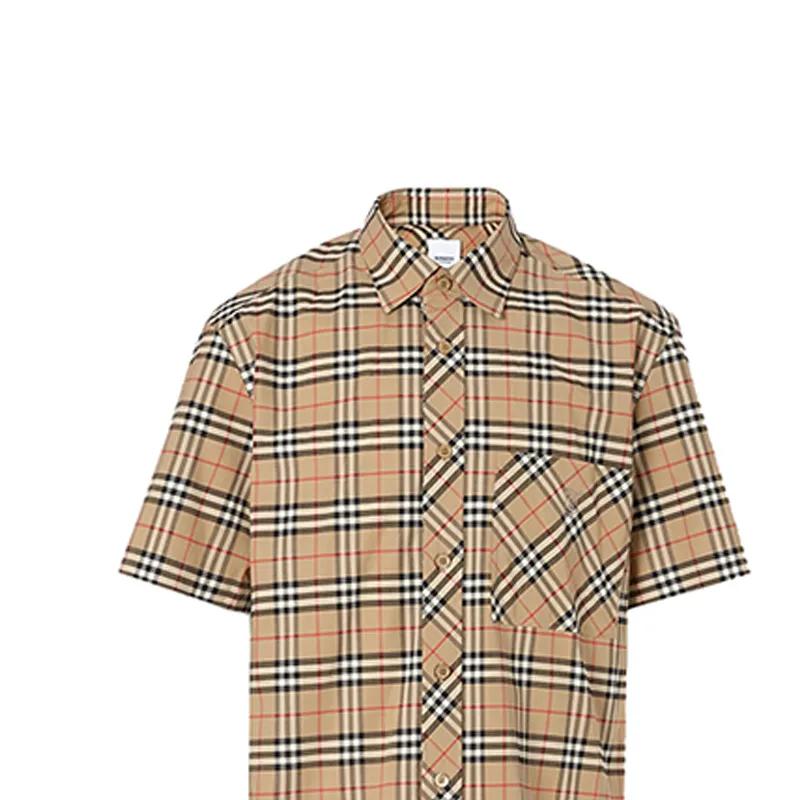Burberry S / S Small Scale Check Stretch Cotton Shirt (Unisex) Shirts 8017297