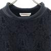 SEE BY CHLOE Long Sleeve Cotton Knit Sweater XS Gray X Navy Women Used