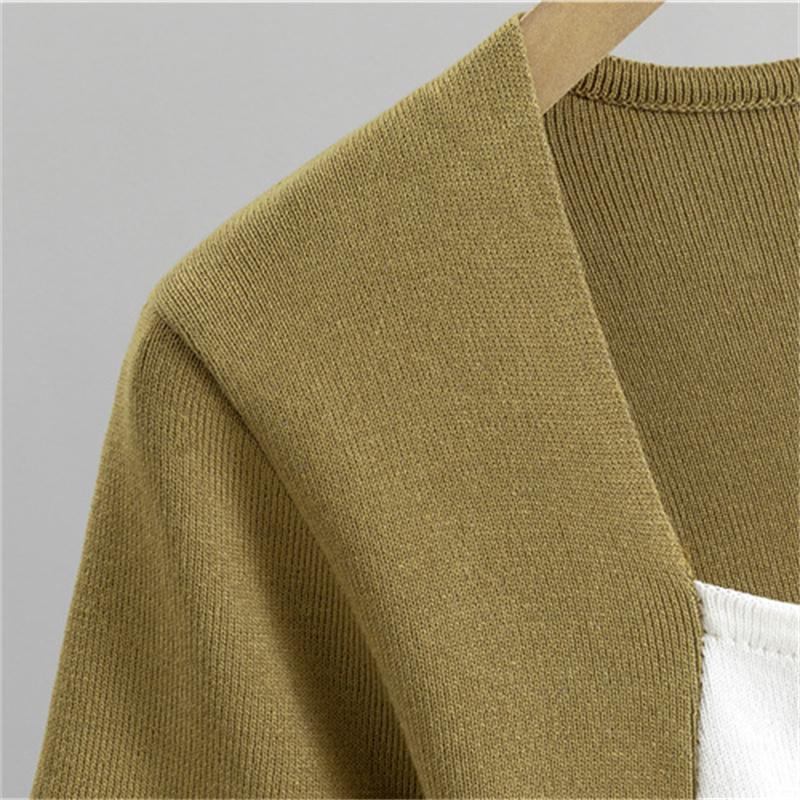 Summer Women's Square Neck Bag Hip Skirt Striped Short Sleeved Knitted Slim Fit Dress