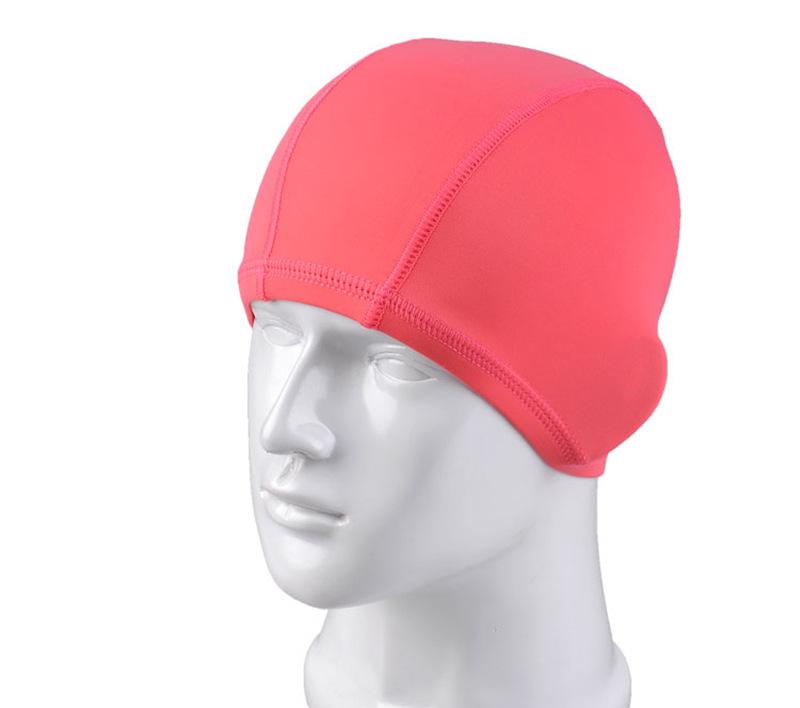 Nylon Lycra Swim Cap with Cloth Lining, Cardboard Packaging, Available In Solid and Multi-Color Choices