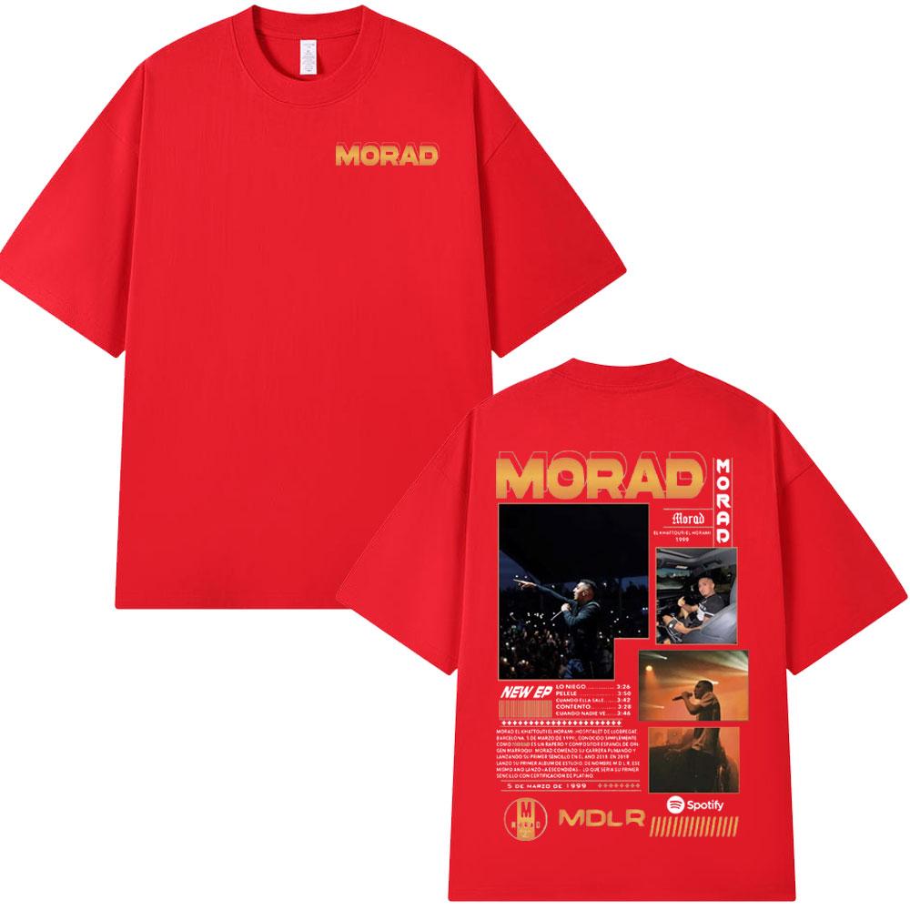 T-shirt Grafica Album Rapper Morad MDLR Unisex Moda Donna Hip Hop Vintage T-shirt Cotone Oversize Manica Corta T-shirt Top