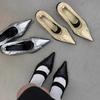Luxury Designer Strange Heel Modern Single Shoes Women Pointed Toe Butterfly Knot Retro Ballet Shoes All Match Casual Pumps New