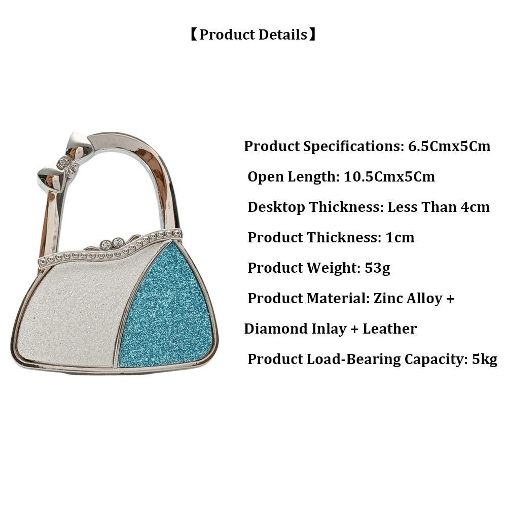 Pretty Foldable Purse Hook for Women Creative Durable Table Hanger Portable Handbag Hook for Table