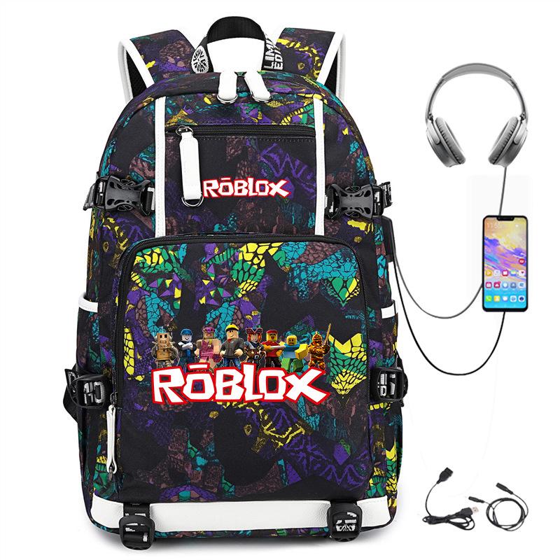 Cartoon Game Merchandise With Usb Hiking Bag College Students Outdoor Travel Large Capacity Backpack Bag