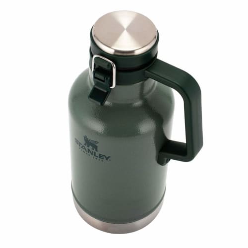 Stanley Classic Easy-Pour Growler, 64oz, Hammertone Green, 1.9L, New Logo, Vacuum Growler, Jug, 10-01941-063. Stainless Steel Thermos Bottle.
