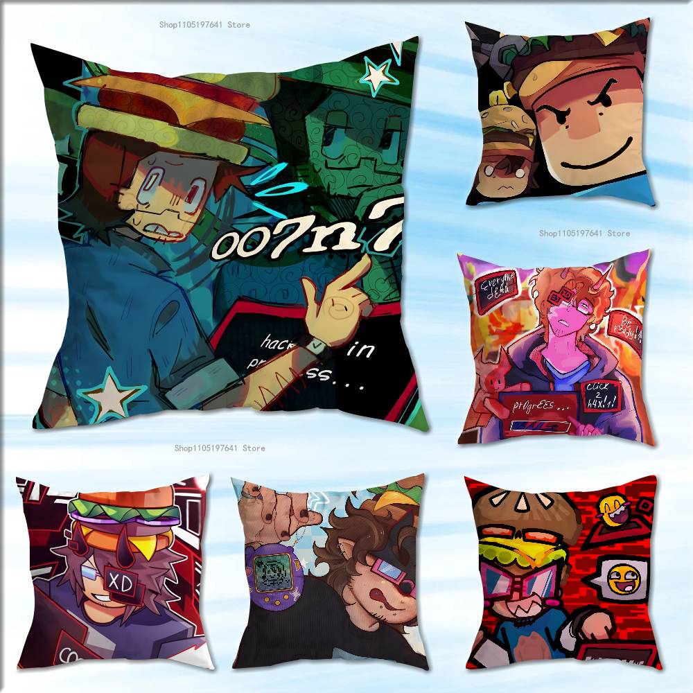Cute 007N7 Pillow Case For Sofa Decor Car Office Room Printing Cushion Cover Decorations And Protector