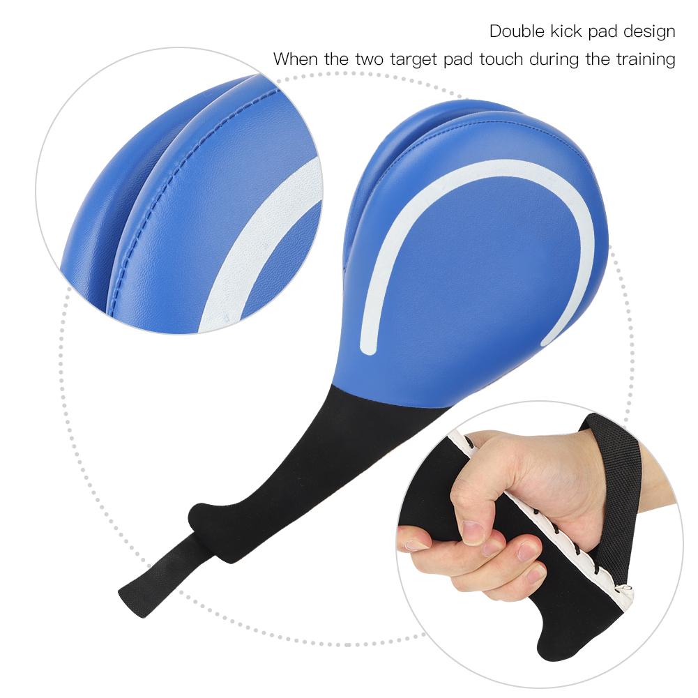 1PCS PU Taekwondo Sanda Kickboxing Boxing Foot Target Pad for Punching Training Sports EquipmentBlue