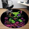1pc Zombie Cat Office Round Area Rug, Under Office Chairs Bedroom Living Room Home Decor, Room Deco