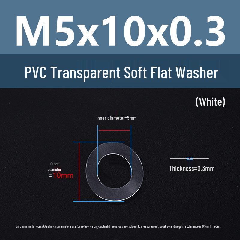 Yigu Transparent PVC Washer: Insulating Soft Rubber Gasket for Screws