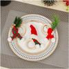 4 Stück Weihnachts-Serviettenringe Servietten-Deko-Accessoire Feiertags-Tischdeko Restaurant-Serviettenring Feiertagsparty-Serviettenring