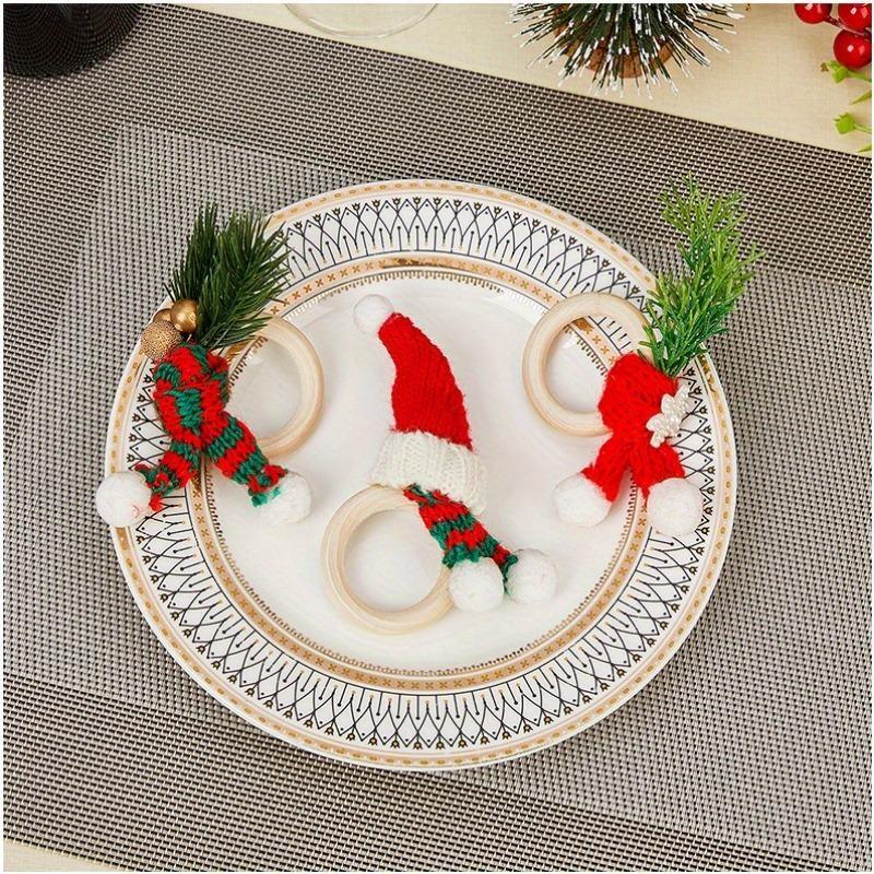 4 buc Inele de șervețel de Crăciun Accesoriu Decor Șervețel Decor Masă de Sărbătoare Inel Șervețel Restaurant Inel Șervețel Petrecere de Sărbători