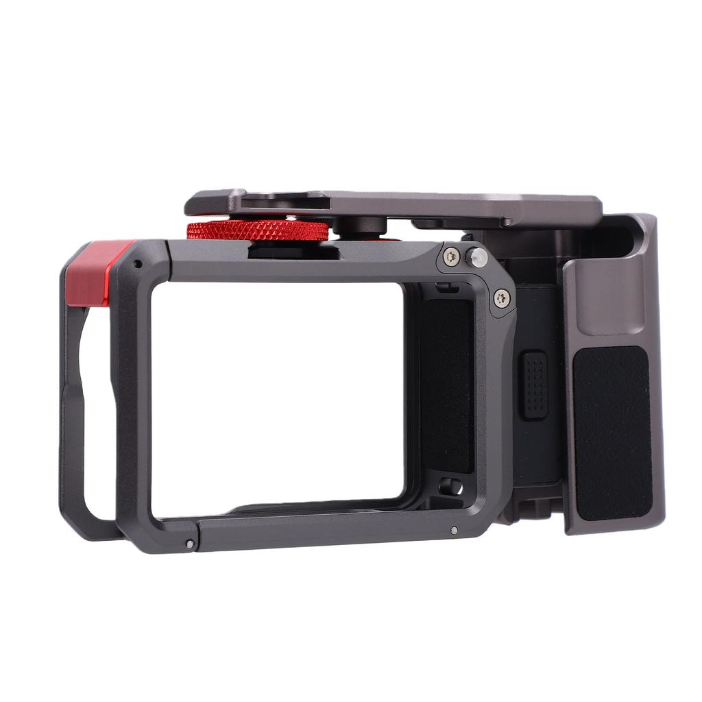 Camera Grip Holder Set Fit for DJI Osmo Action 6 Metal Action Camera Protective Frame with Shutter Key Screen Sunshade