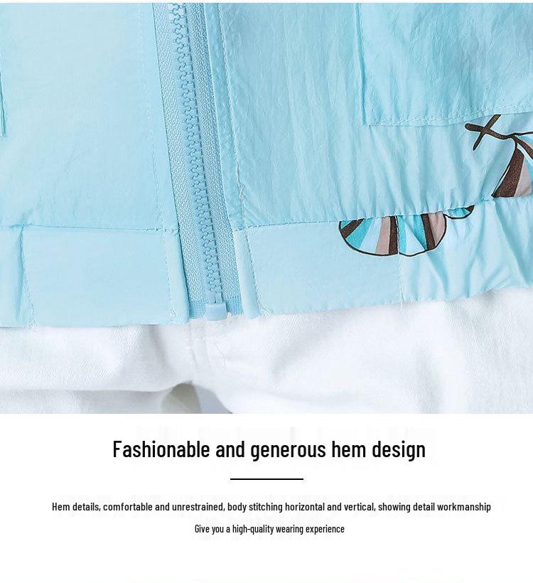 2025 Summer Hooded UV Protection Jacket for Middle-aged and Elderly Women: Loose Fit with Printed Design