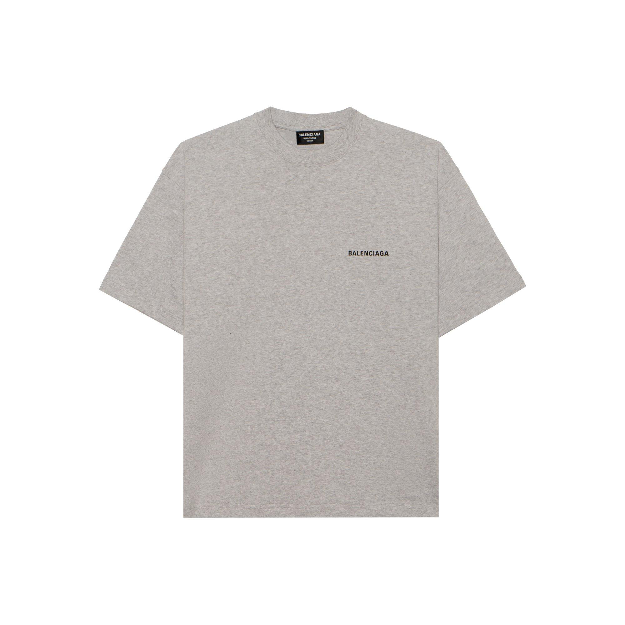 Balenciaga T Shirts Men`s Gray Crew