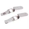90 Degrees Duck-mouth Buckle Hook Lock Iron Spring Loaded Draw Toggle Latch Clamp Clip Silver Hasp Latch Catch Clasp