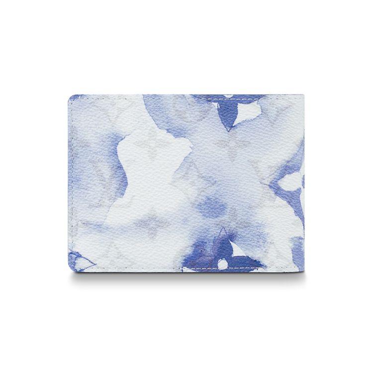 Louis Vuitton Multiple Series Pattern Canvas Wallet Men Wallet Blue M80458