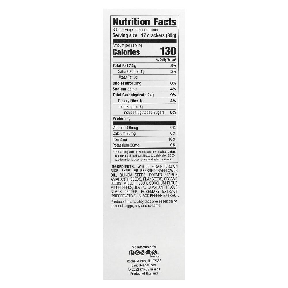 iHerb Ancient Grains Brown Rice Crackers Sea Salt 100g (3.5oz)