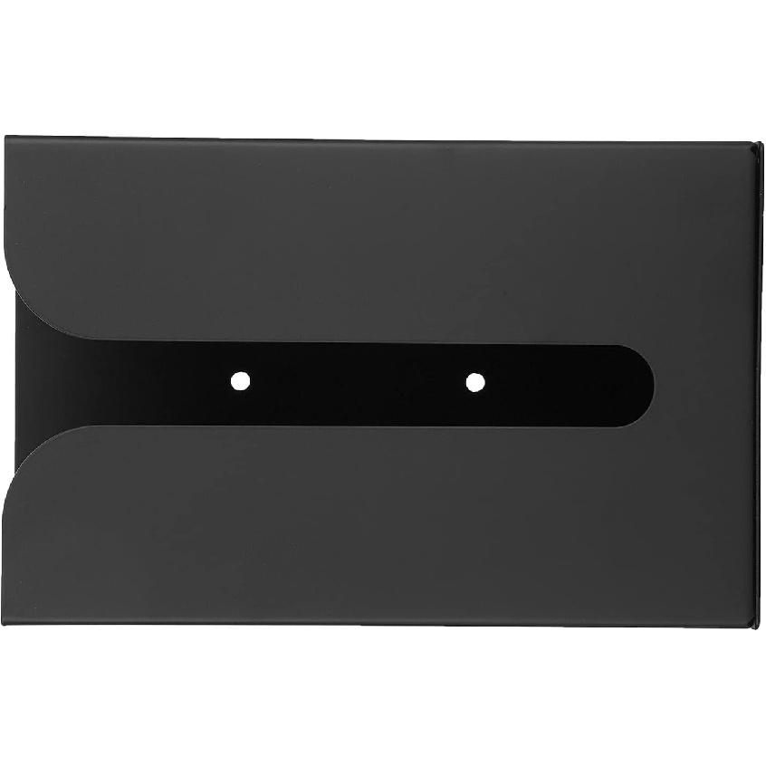 Wall Mount Bathroom Tissue Box Holder, Black Kitchen Paper Towel Dispenser Napkin Organizer for Kitchen, Toilet, Pantry Utility Room Laundry, Fixed