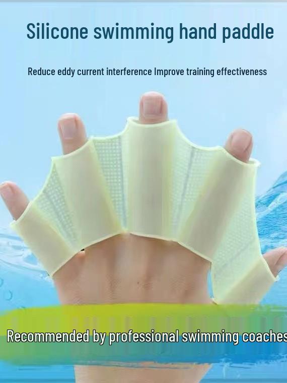 Silicone Swimming Hand Paddles for All Ages - Adult & Teen Training Aids