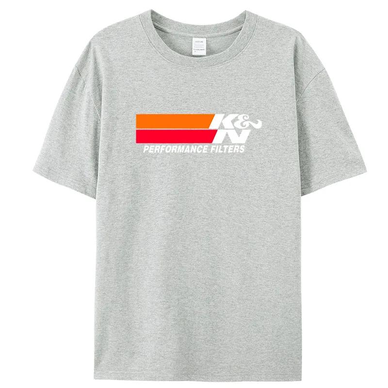 T-ShirtK&N Hochleistungs-Luft- und Ölfilter Luftansaugungen Herren Baumwolle Cool Harajuku Lustiges T-Shirt Männliches Vintage T-Shirt