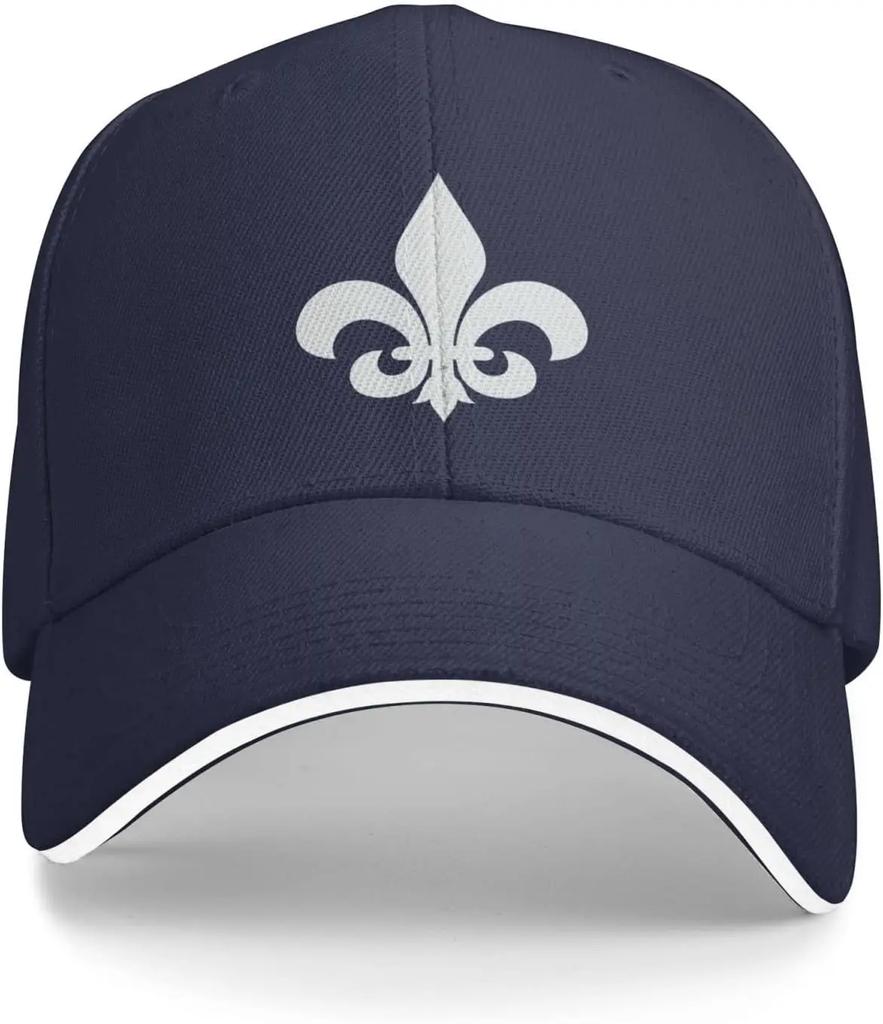 Unisex Fleur De Lis Baseball Cap Dad Hat Sport Cap Classic Sandwich Caps
