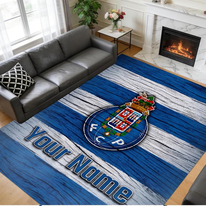 Crystal Velvet Rug Custom Name Text, Soft Non Slip Floor Mat Home DecorFC Porto