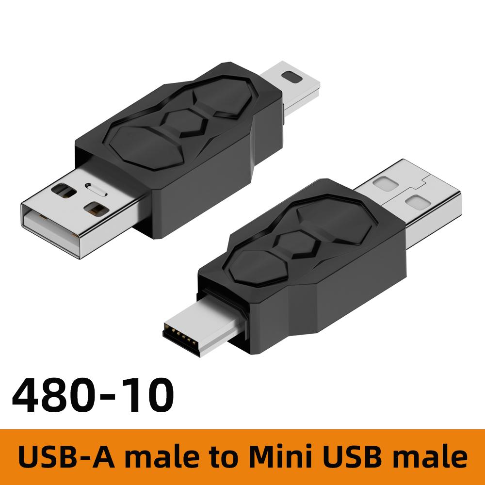 2 Stück USB auf Micro USB Mini USB Adapter Konverter USB Stecker auf Buchse Konverter 480Mbps Anpassbar an verschiedene USB-Serien-Konverter