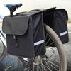 Rear Double Pannier Reinforced Textile Bike Bag StrapFixed