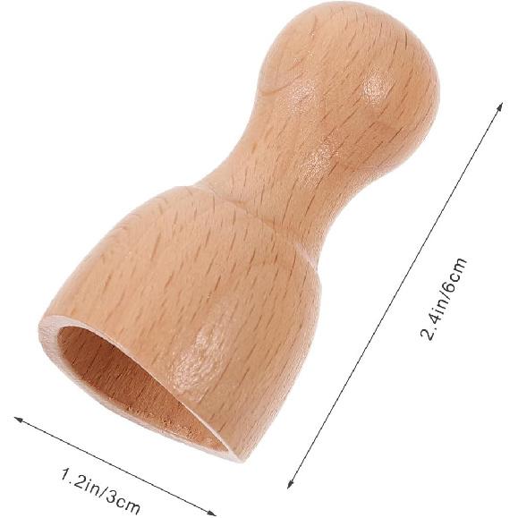2 Pcs Wooden Swedish Massage Cup Manual Anti Suction Cup Wood Therapies Cup for Muscle Relaxation Body Sculpting Tool