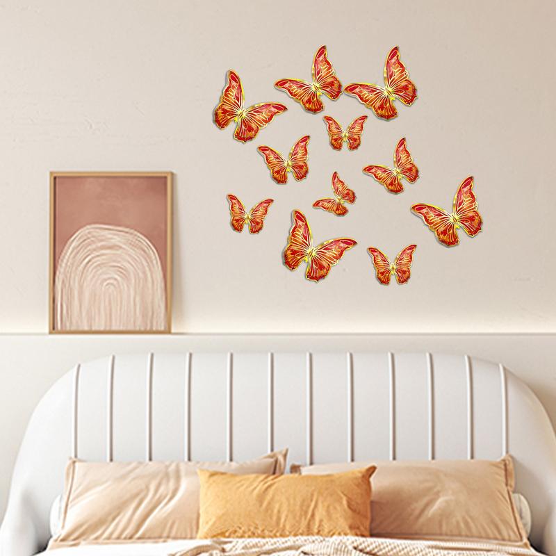 3D Butterflies Stickers For Scrapbooking Butterfly Stickers For Wall With Gold Edges 12X Stickers For Party Decorations