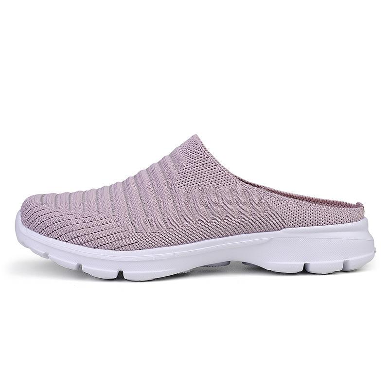 Fashion Unisex Shoes Summer Baotou Half Slippers Mesh Breathable Casual Sneakers for Men Women Light Walking Flats Couple Sport Slippers