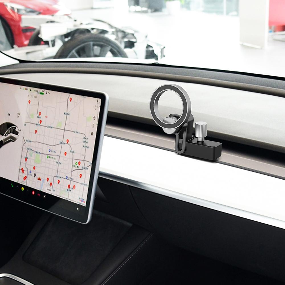 Navigation Car Holder 6-Claw Dashboard Panel Base Phone Bracket For Tesla Model 3 Model Y 4.0-7.2 Inch Mobile Phone Holder