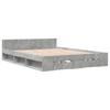 Vidaxl Bed Frame with Drawers, Concrete Gray, 160X200 Cm