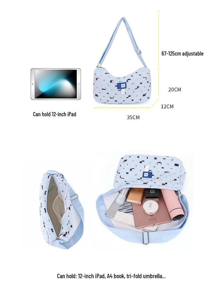 Módní dámská plátěná taška roku 2025: Sladký nový jarní styl s širokým ramenním popruhem