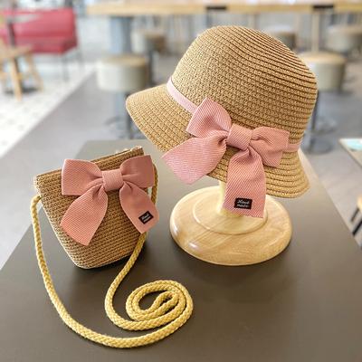 Kinderhoed Voor Meisjes 3-8J Stro Kinder Zonneklep Pet Tas Zomer Baby Reis Zonnescherm Strandhoed Zon Vissershoed Mode Stijl