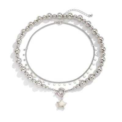 Minimalist Five Point Star Chokers Necklace with Sturdy Alloy Materials Chain Versatile Gothic Jewelry Accessory