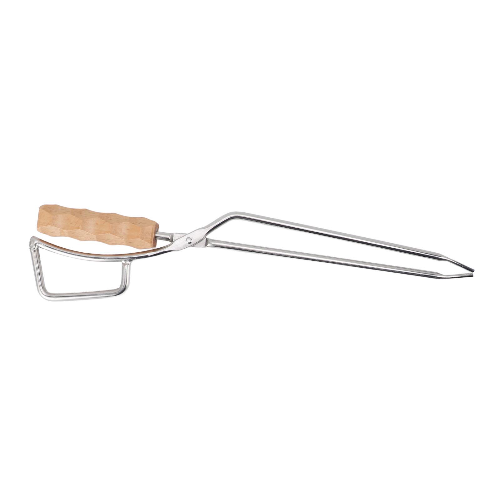 

Stainless Steel Barbecue Pit Tongs, with Extended Charcoal Handle, Multifunctional Outdoor Grill place Tool