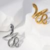 Stainless Steel Snake Rings For Women Men Gold Open Adjustable Ring Vintage Gothic Aesthetic Jewelry Gifts Anillos Mujer