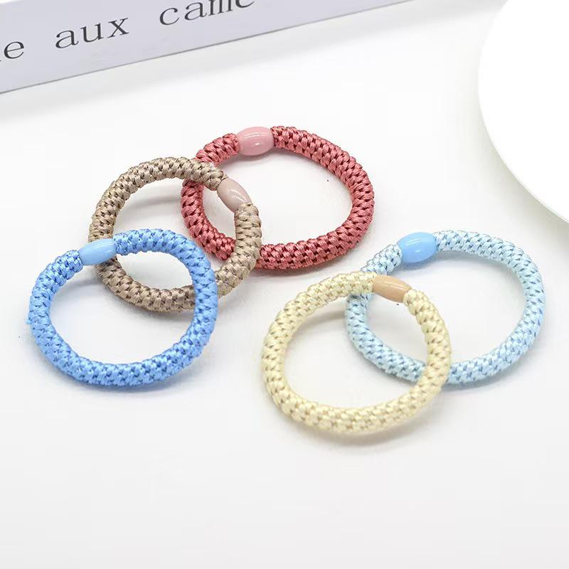High-Elastic Embroidery Thread Hair Tie for Women - Twisted Ponytail Holder