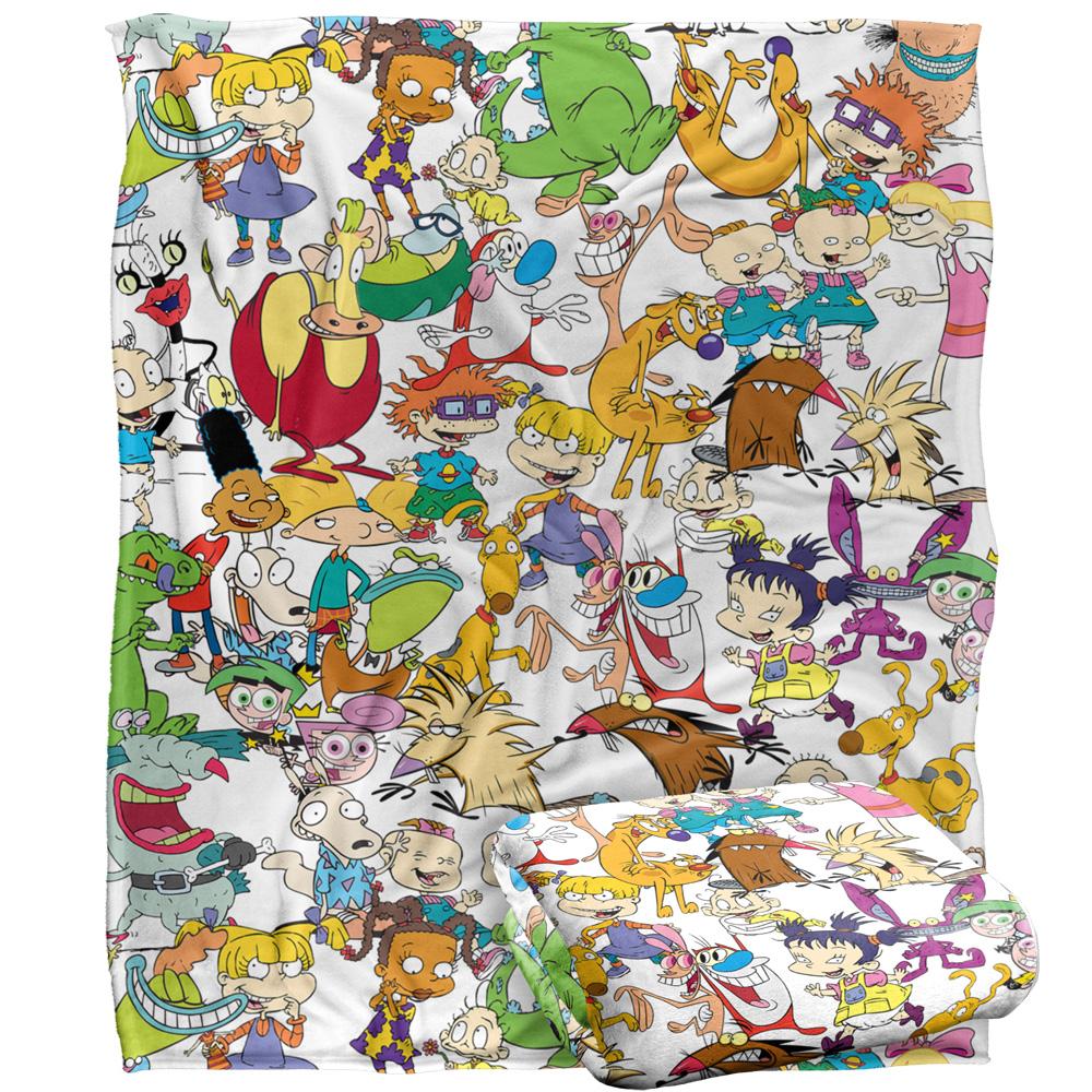 Nickelodeon Silky Collage Supersoft Blanket