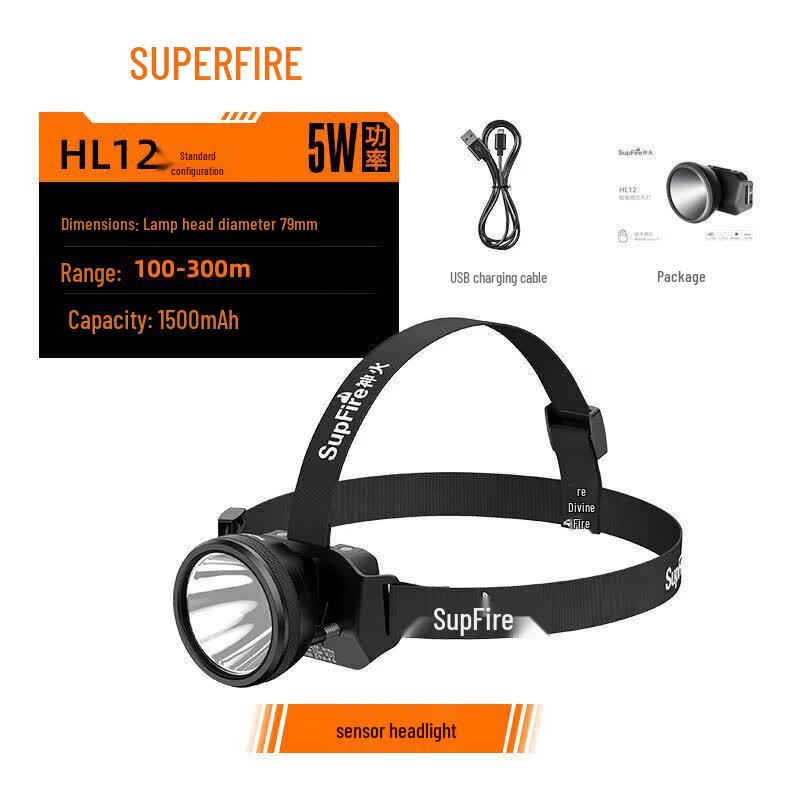 

SupFire HL12 Rechargeable Fishing Headlamp