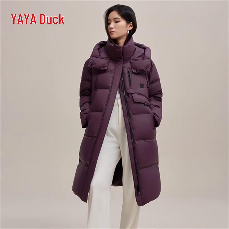 YAYA Women's 2024 Long Hooded Down Jacket YE4B619895L