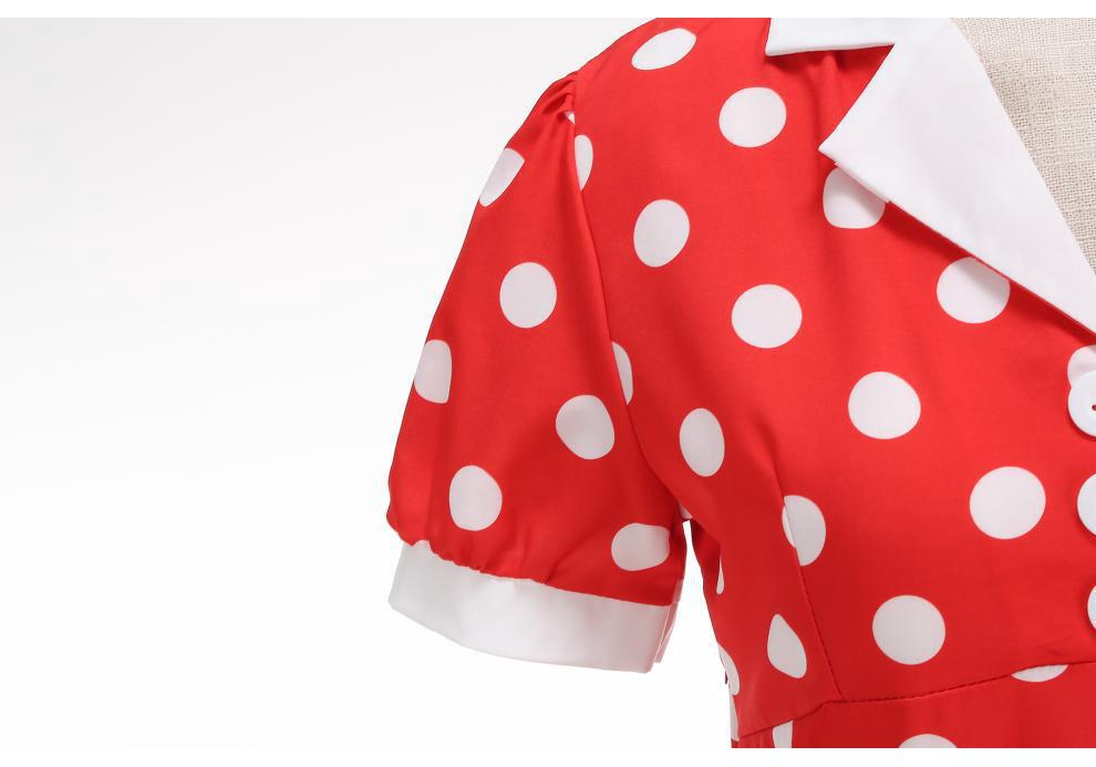 2025 Polka-Dot-Kleid mit Weißem Kragen: Französischer Retro, Hepburn-Inspiriert, Hong Kong Stil
