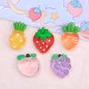 Crystal Grapefruit Cartoon Resin Croc Charms, DIY Jewelry, and Hair Clip Accessories