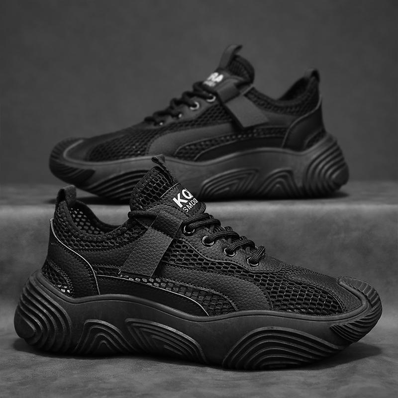 

Mesh shoes summer breathable outdoor mountaineering wading river beach shoes mesh hollow leisure sports quick drying 44 чорний