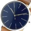 Skagen Signature Quartz Men's Watch SKW6355 Navy/Brown [Parallel Import]